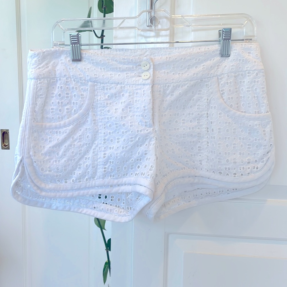 BCBG Generation White Eyelet Shorts